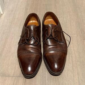 Brown bontoni luxury leather lace oxfords